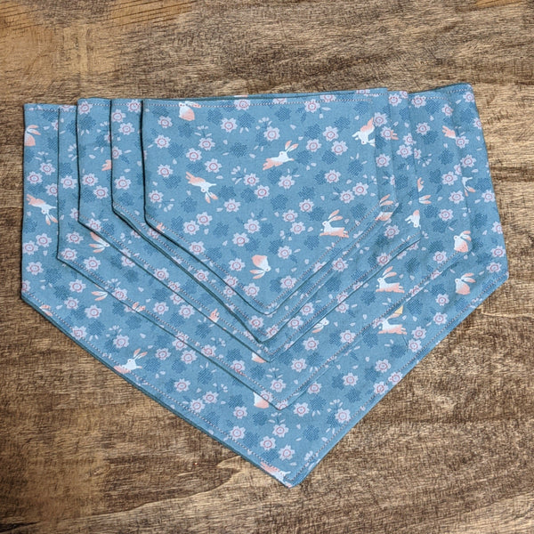THE DOG BANDANA by Mochi and Chill - Bunnies and Blossoms Japanese Fabric Dog Bandana