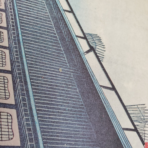 The Cotton-Goods Wholesalers Street at Odenmacho: Vintage Reproduction Print From Hiroshige's 100 Famous Views of Edo