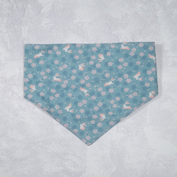 THE DOG BANDANA by Mochi and Chill - Bunnies and Blossoms Japanese Fabric Dog Bandana