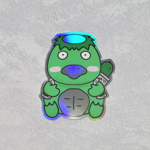 Holographic Kappa Vinyl Sticker