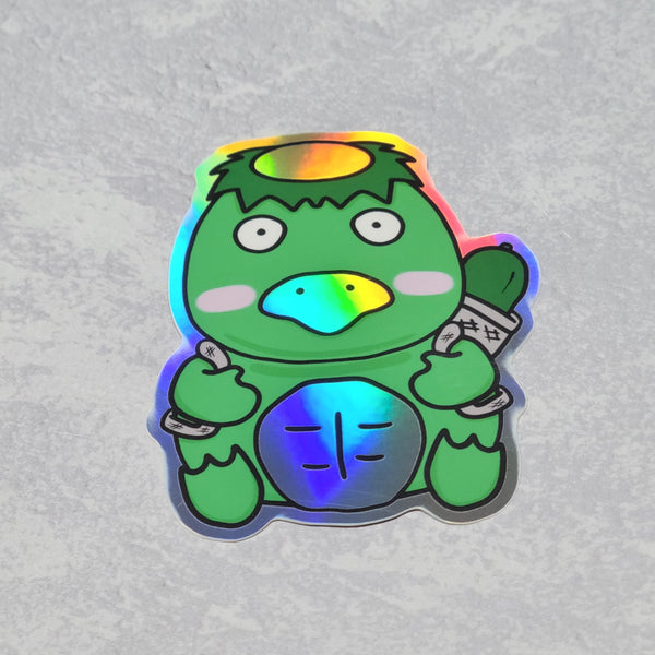 Holographic Kappa Vinyl Sticker