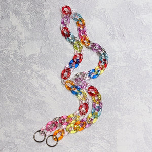 THE CHUNKY CHAIN MASK HOLDER: Colorful Kawaii Plastic Open Chain Link Mask Holder