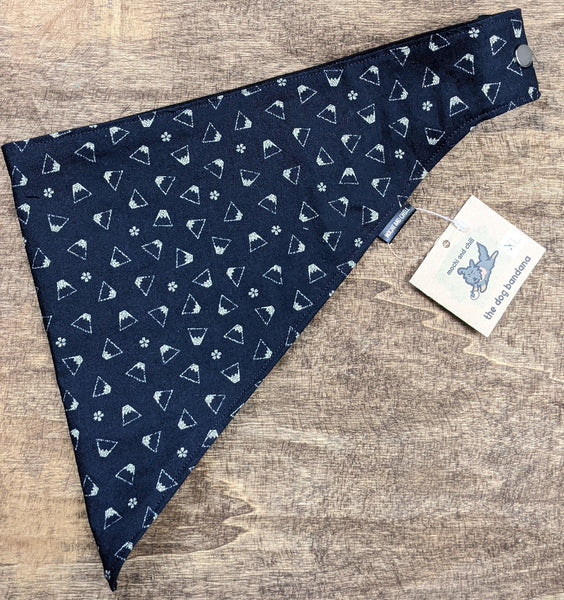 THE DOG BANDANA by Mochi and Chill - Mt. Fuji Print Japanese Fabric Dog Bandana