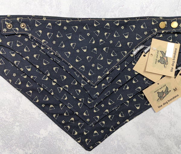 THE DOG BANDANA by Mochi and Chill - Mt. Fuji Print Japanese Fabric Dog Bandana