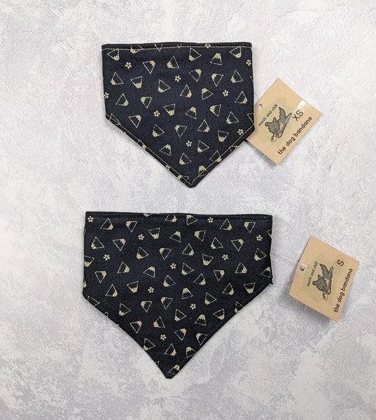 THE DOG BANDANA by Mochi and Chill - Mt. Fuji Print Japanese Fabric Dog Bandana