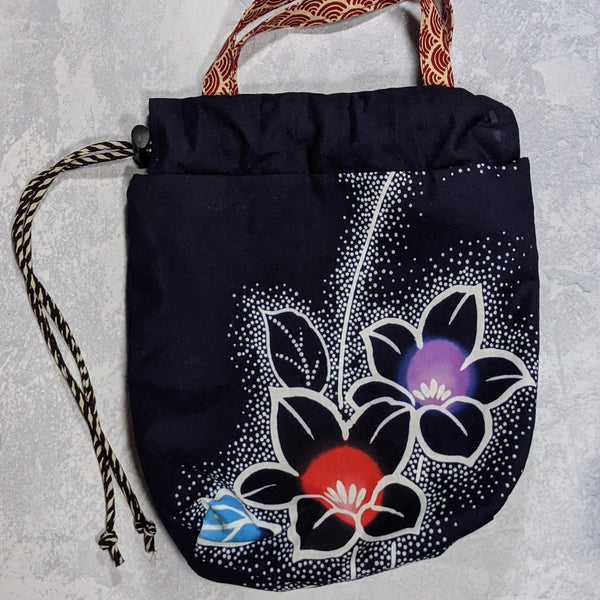 The MAYU Drawstring Bag: Vintage Bell Flowers