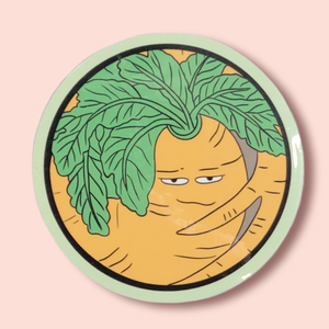 Sassy Carrot Round Vinyl Sticker