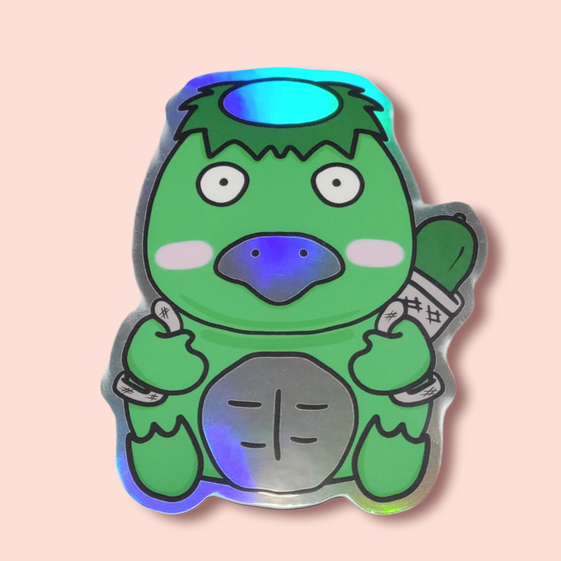 Holographic Kappa Vinyl Sticker